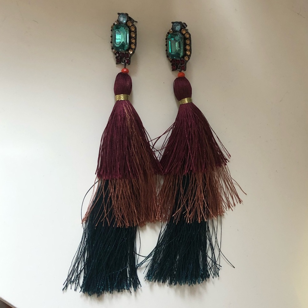 Zara tassel fringe earrings